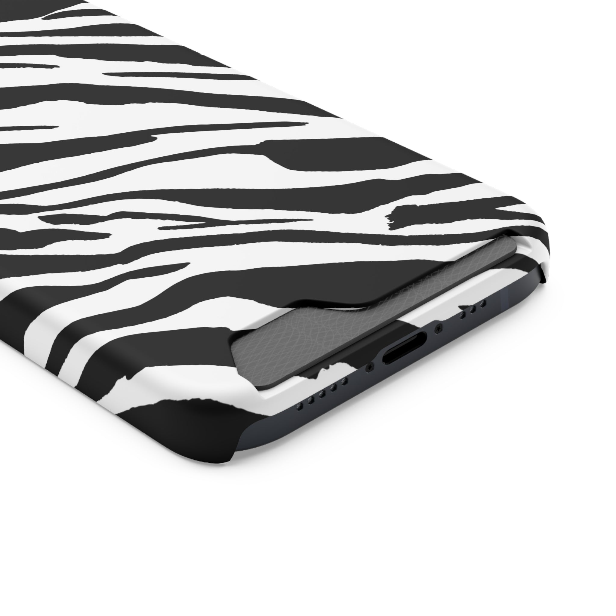 Zebra Black Wait - Card Holder Cases - phone cases