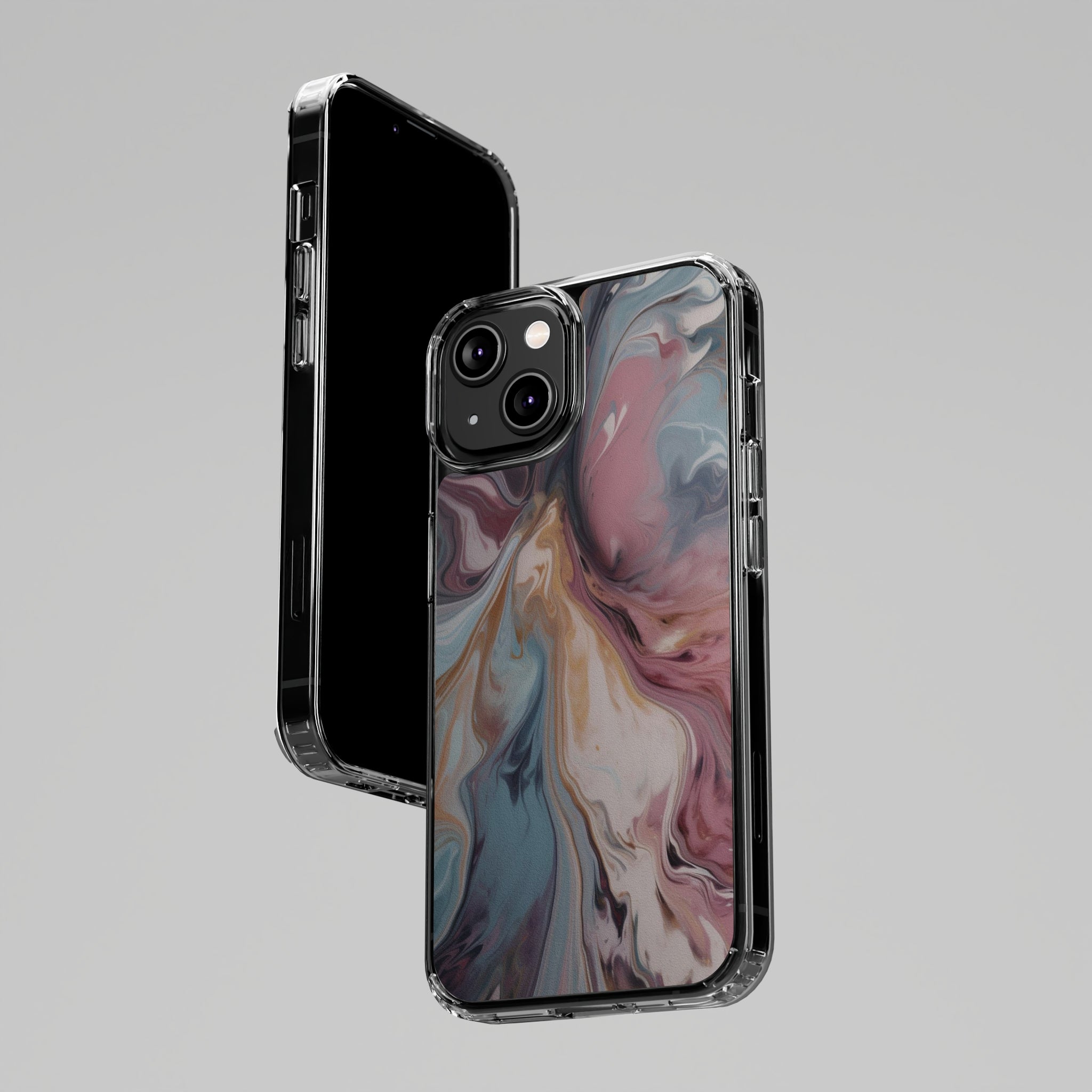 Liquid colored marble - iPhone Clear Cases - phone cases