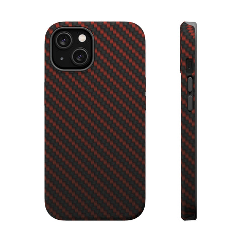 Red carbon fiber - MagSafe Cases iPhone 14 Matte - phone cases