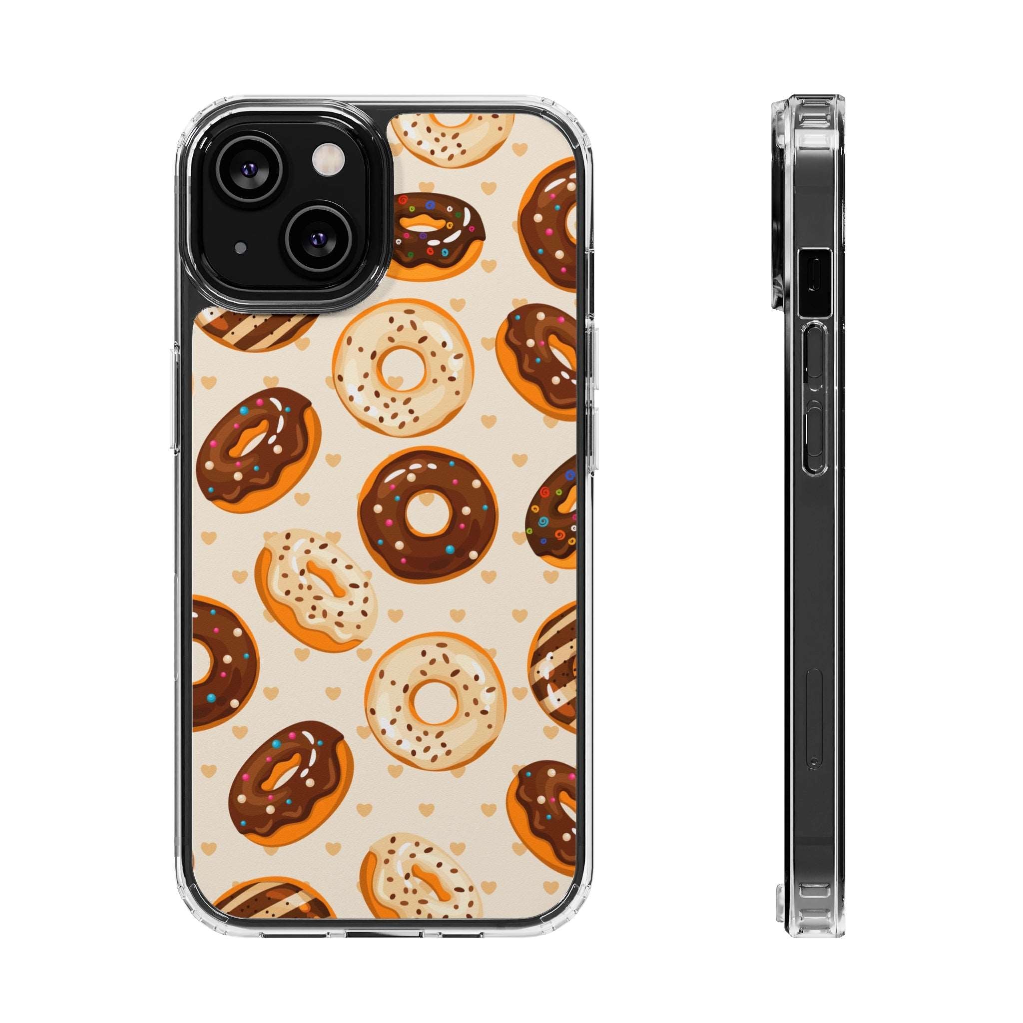 Chocolate Donuts - iPhone Clear Cases iPhone 14 Without gift packaging - phone cases