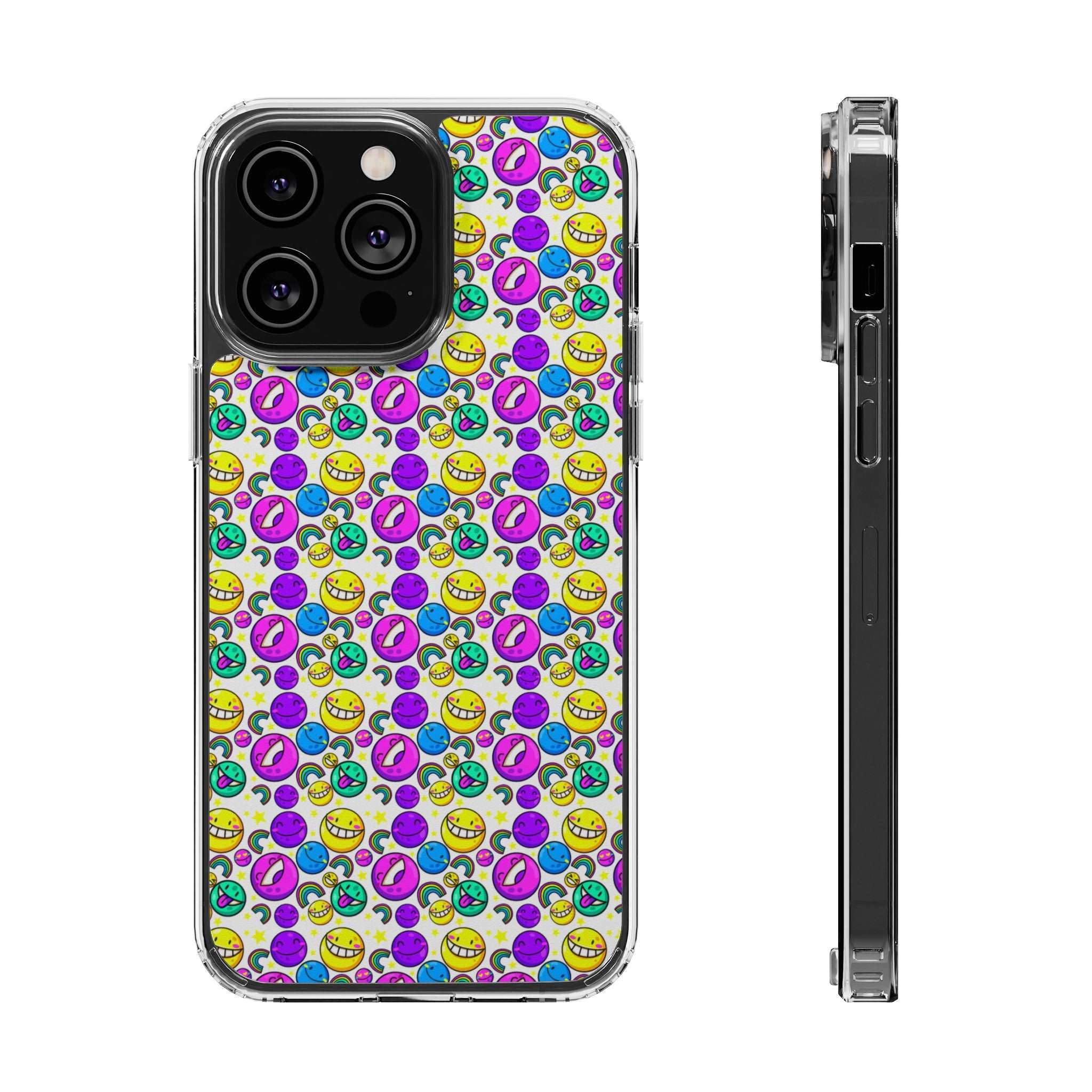 Colourful Emoticons - iPhone Clear Cases iPhone 14 Pro Max Without gift packaging - phone cases