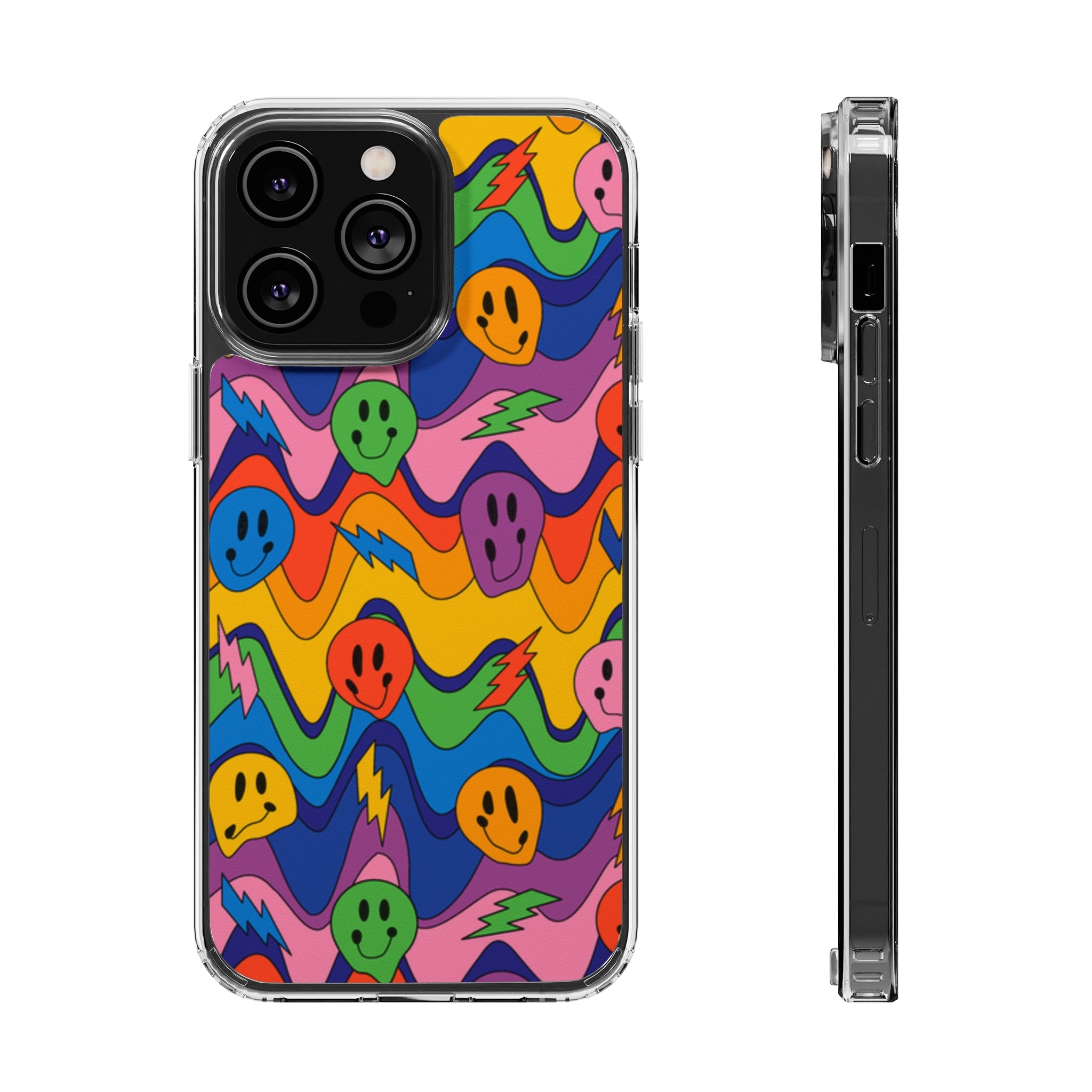 Groovy Smiley - iPhone Clear Cases iPhone 14 Pro Max Without gift packaging - phone cases