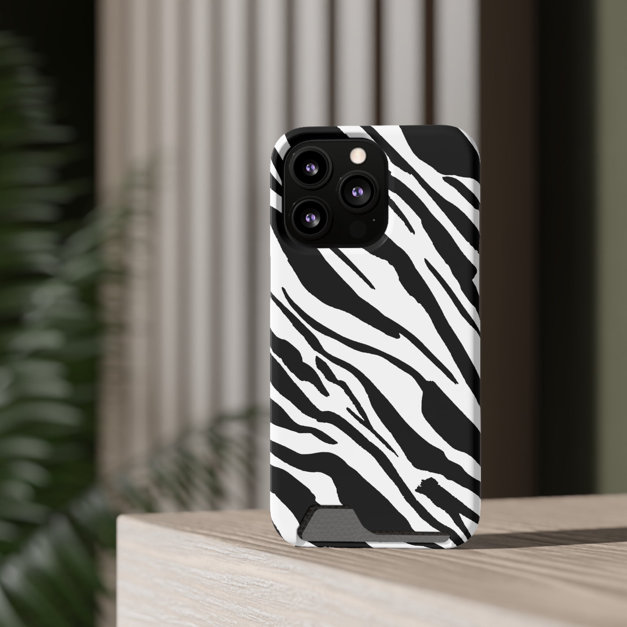 Zebra Black Wait - Card Holder Cases - phone cases