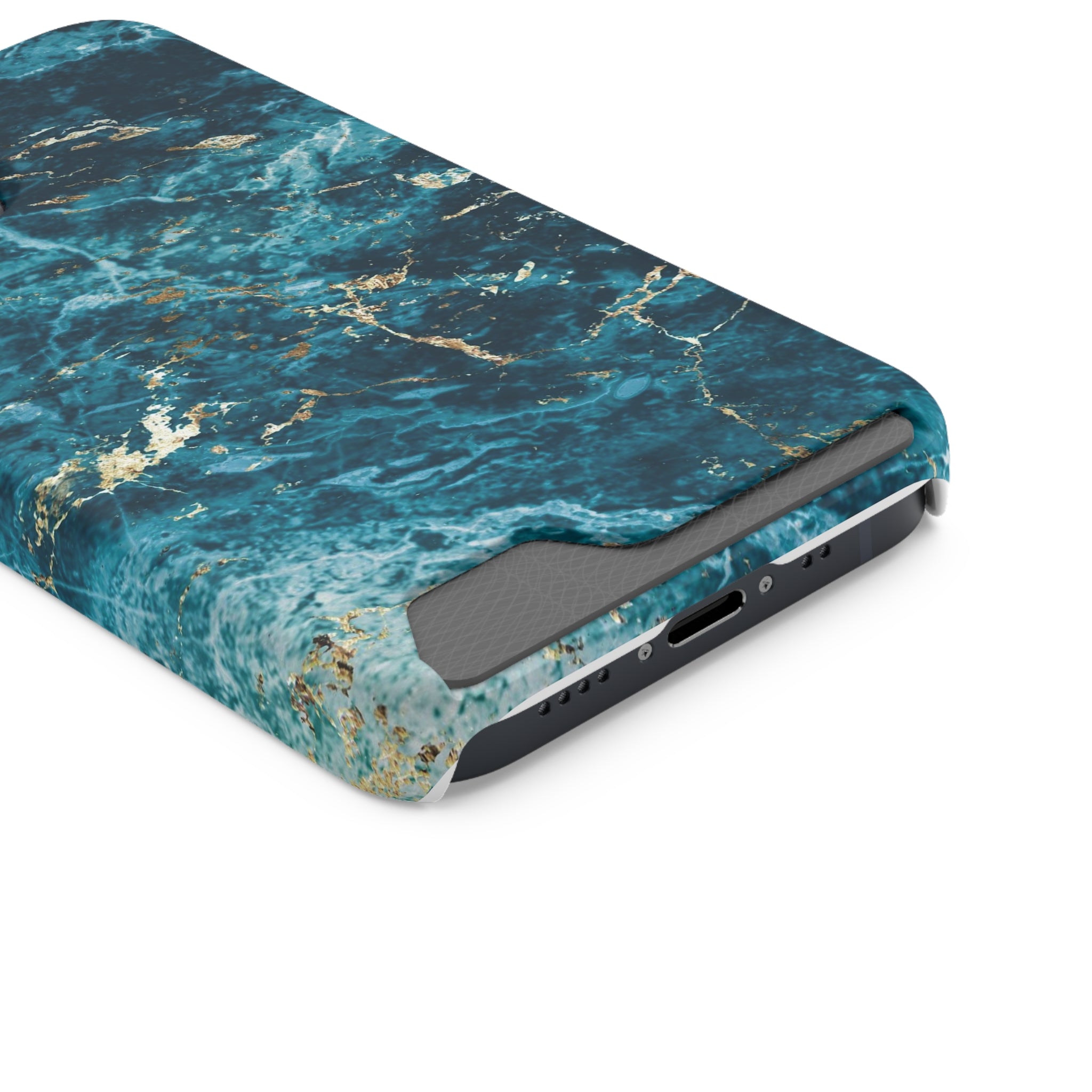 Liquid Blue marble - Card Holder Cases - phone cases