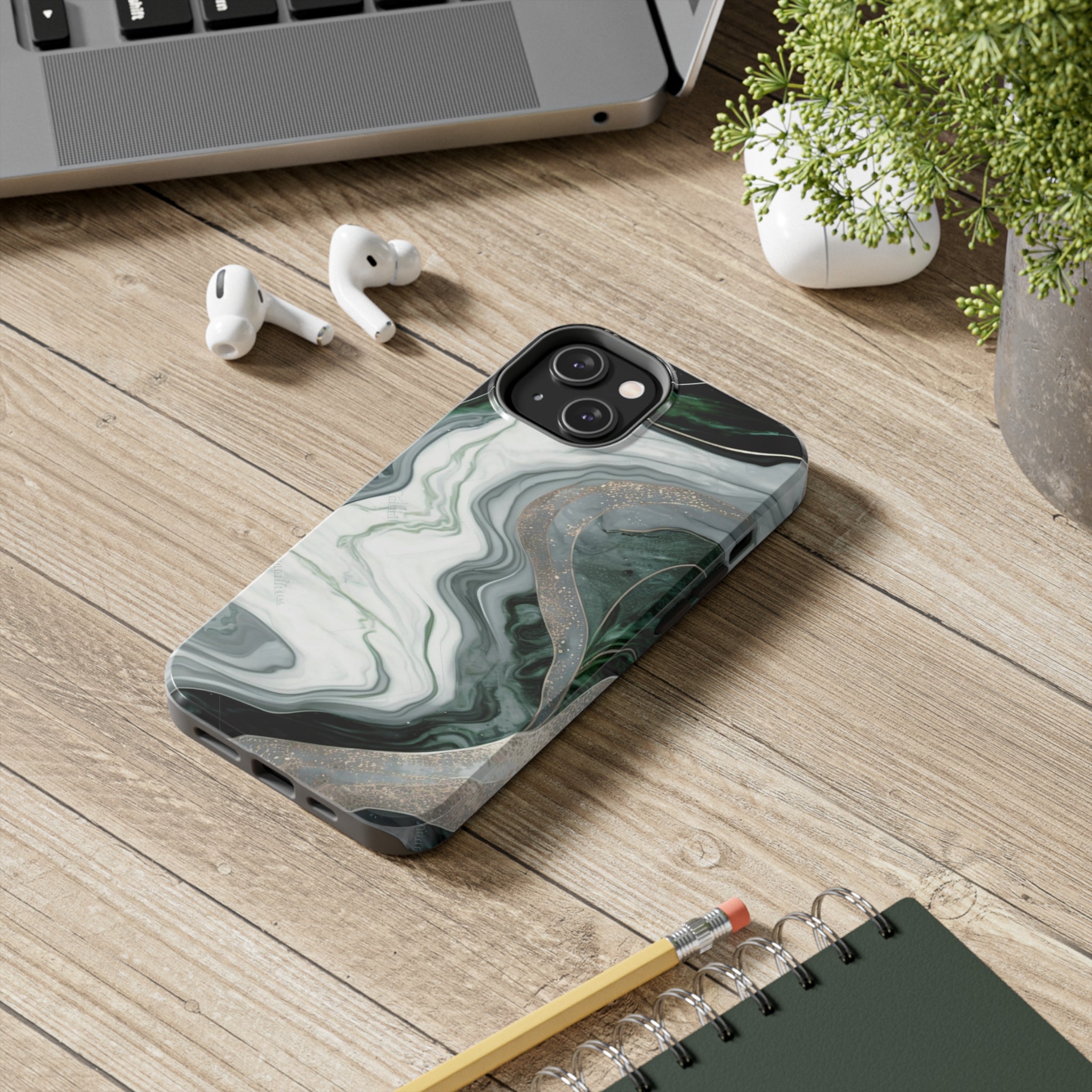 Green Marble - iPhone Tough Cases - phone cases