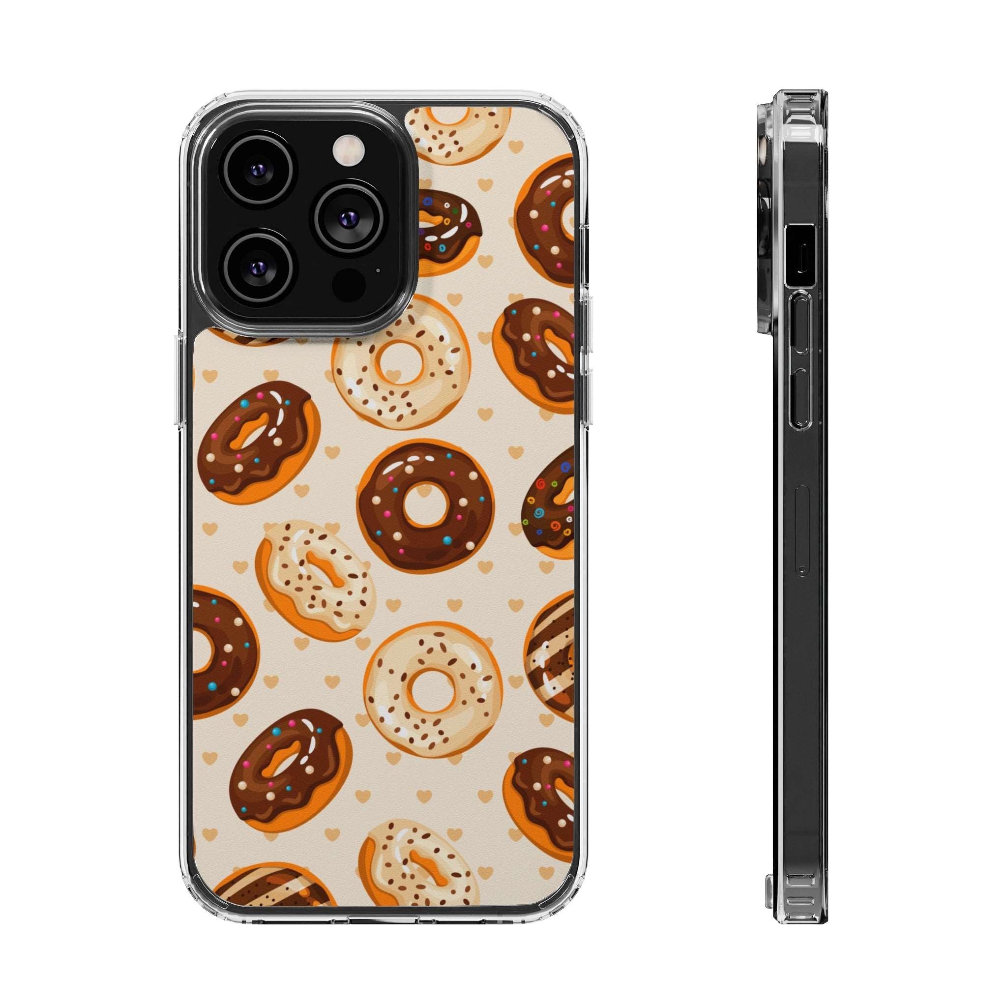 Chocolate Donuts - iPhone Clear Cases iPhone 14 Pro Max Without gift packaging - phone cases