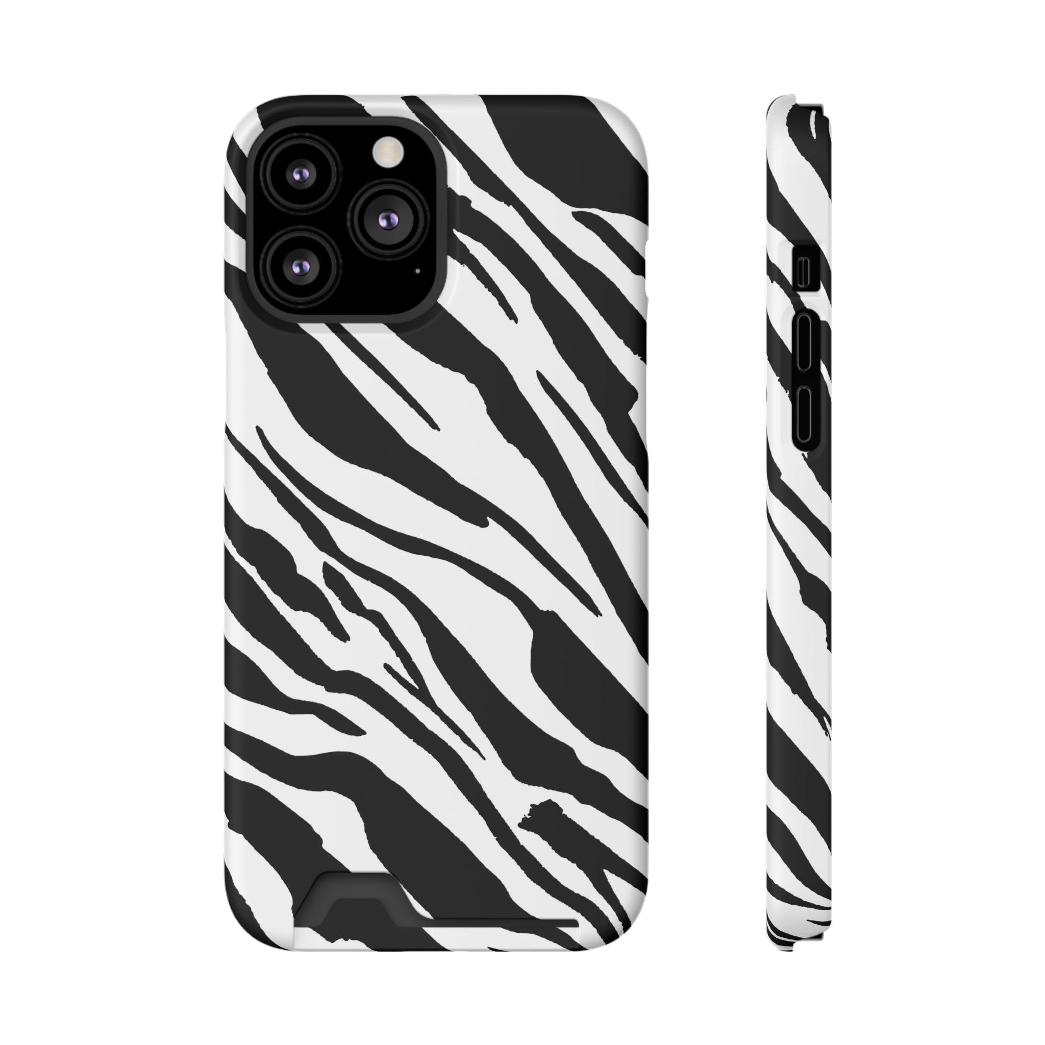 Zebra Black Wait - Card Holder Cases iPhone 13 Pro Max Matte Without gift packaging - phone cases