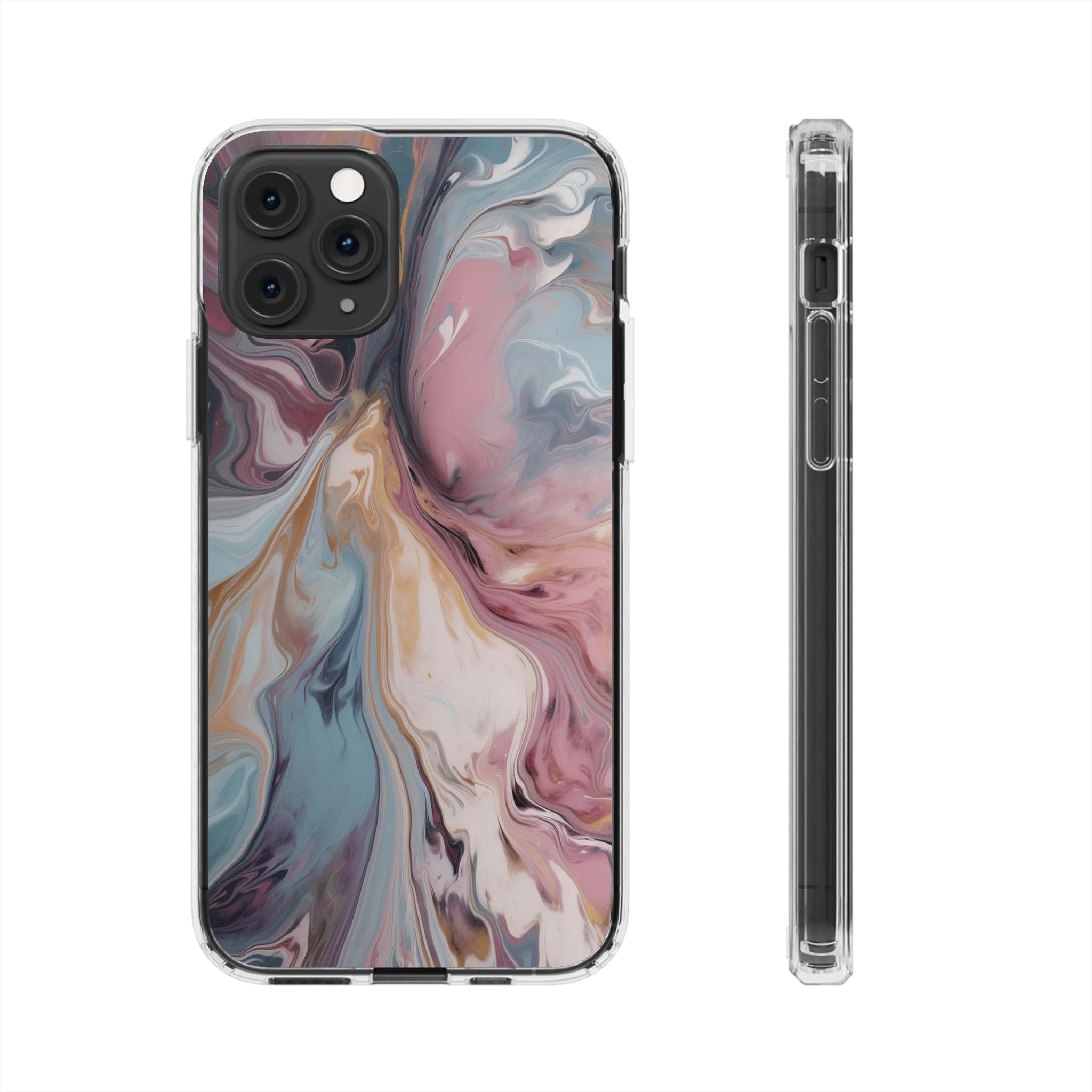 Liquid colored marble - iPhone Clear Cases iPhone 11 Pro Without gift packaging - phone cases