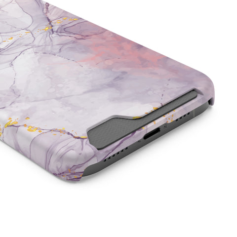 White Liquid Marble - Card Holder Cases - phone cases