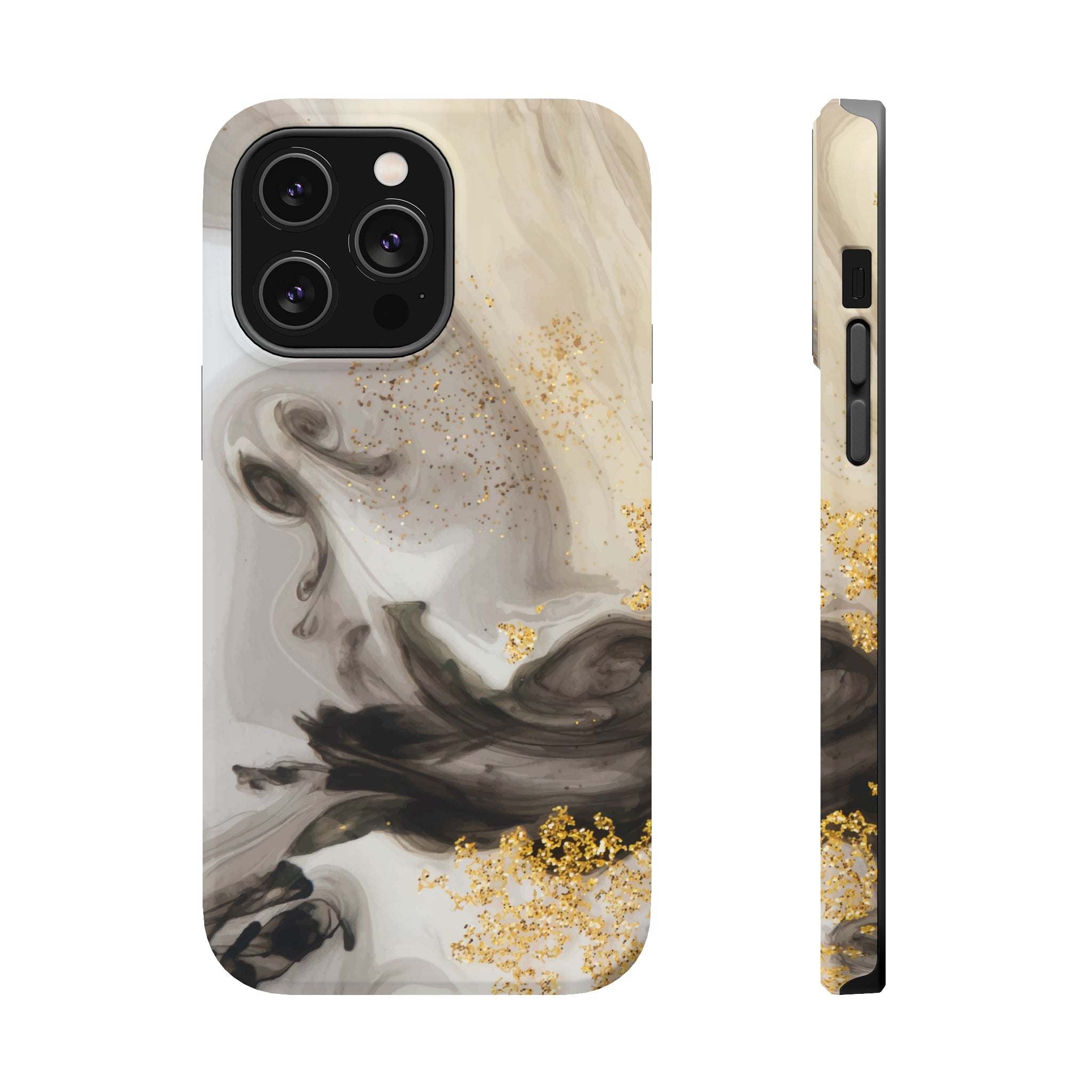 Gold Glitter - MagSafe Cases iPhone 14 Pro Max Matte - phone cases