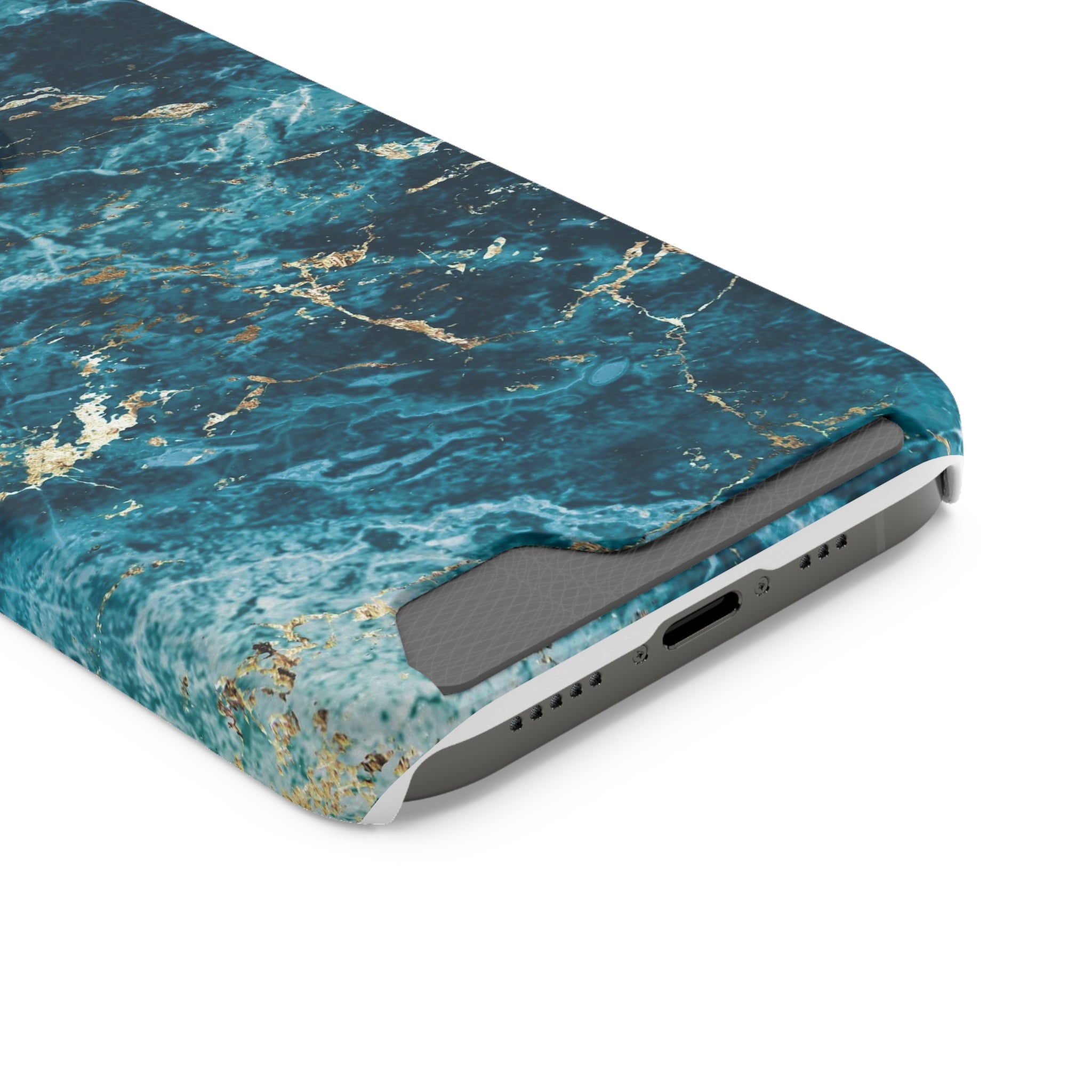 Liquid Blue marble - Card Holder Cases - phone cases