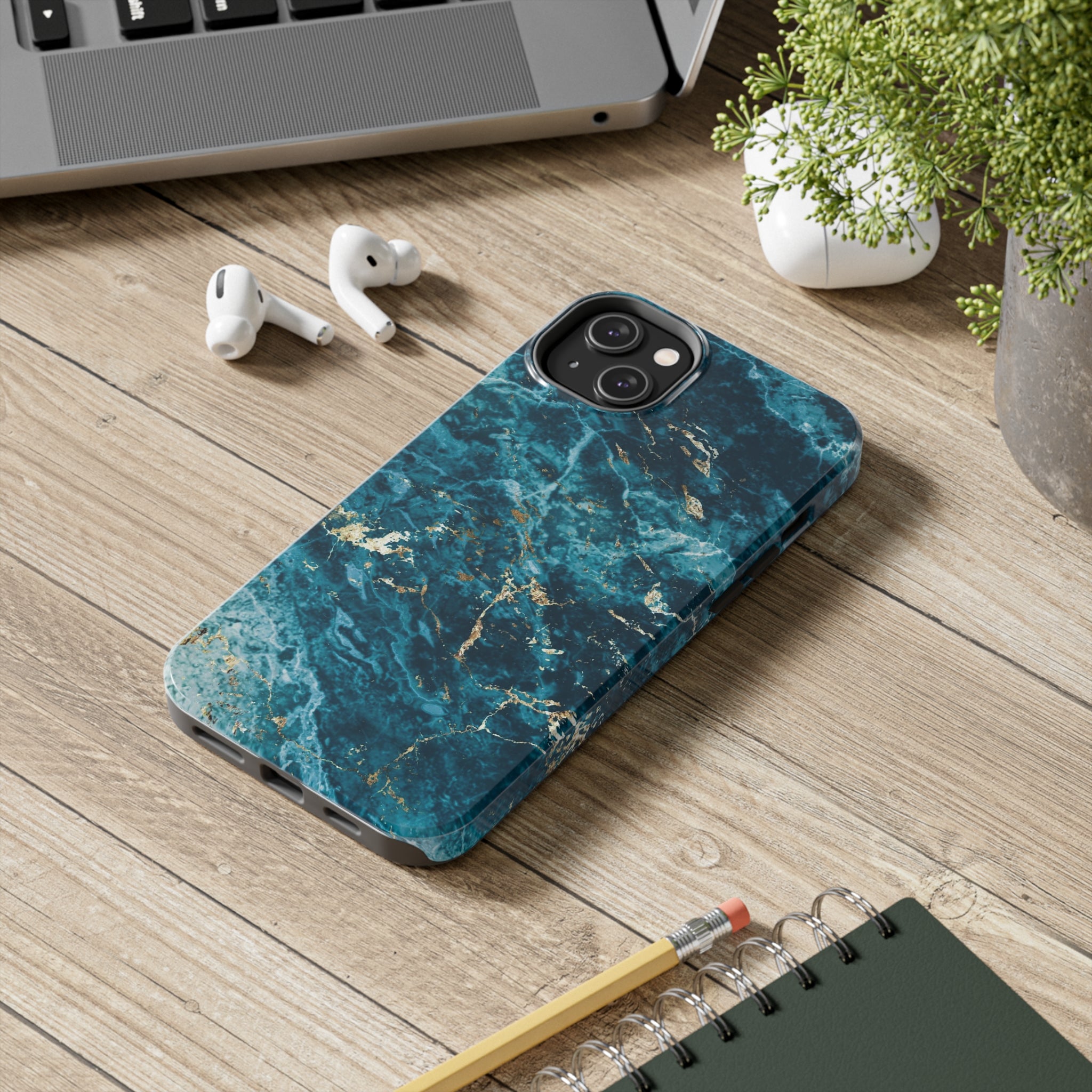 Liquid Blue marble - iPhone Tough Cases - phone cases