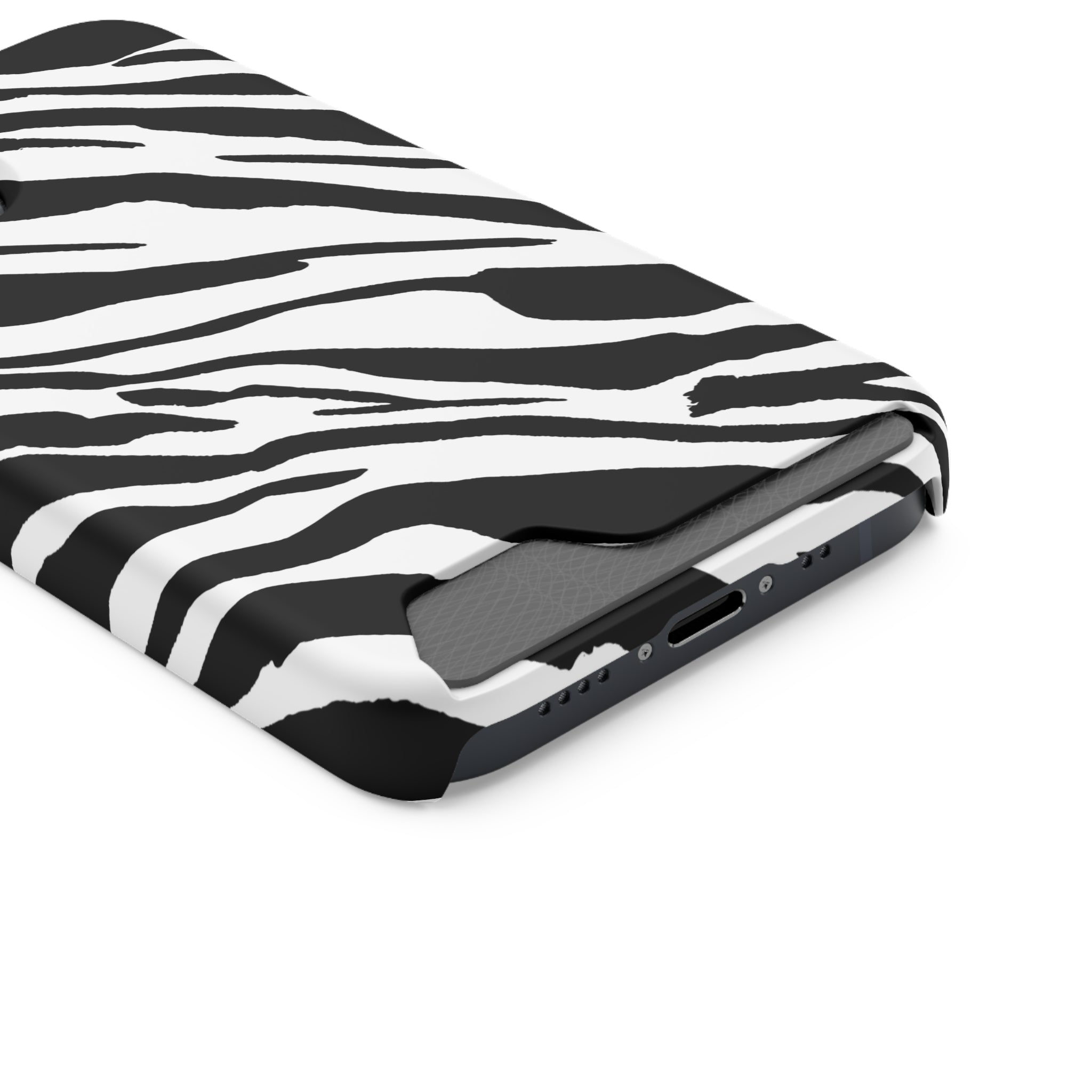 Zebra Black Wait - Card Holder Cases - phone cases