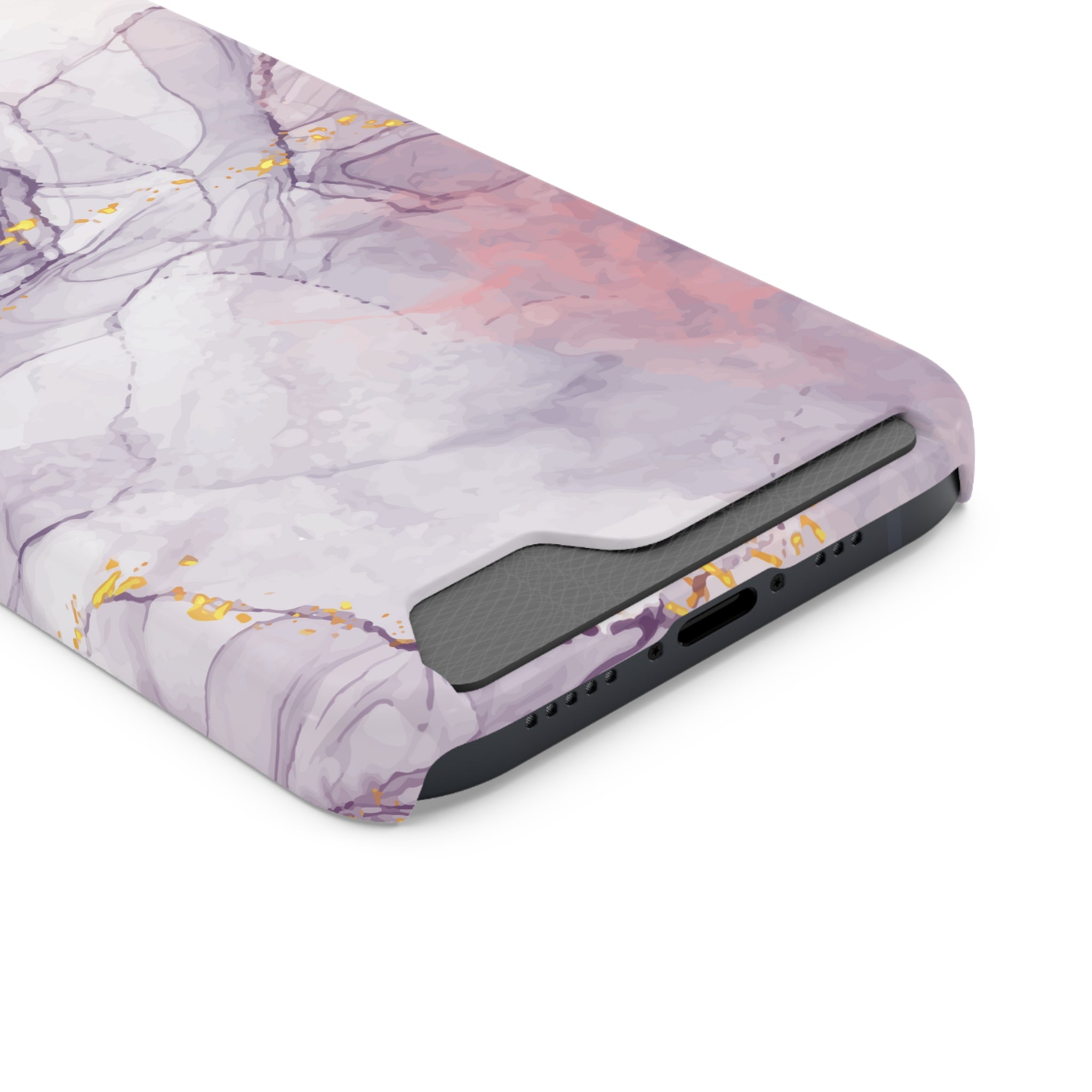 White Liquid Marble - Card Holder Cases - phone cases