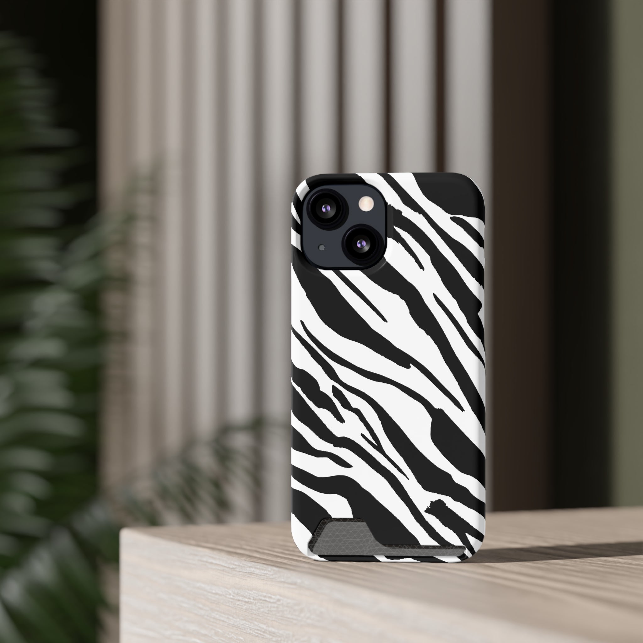 Zebra Black Wait - Card Holder Cases - phone cases