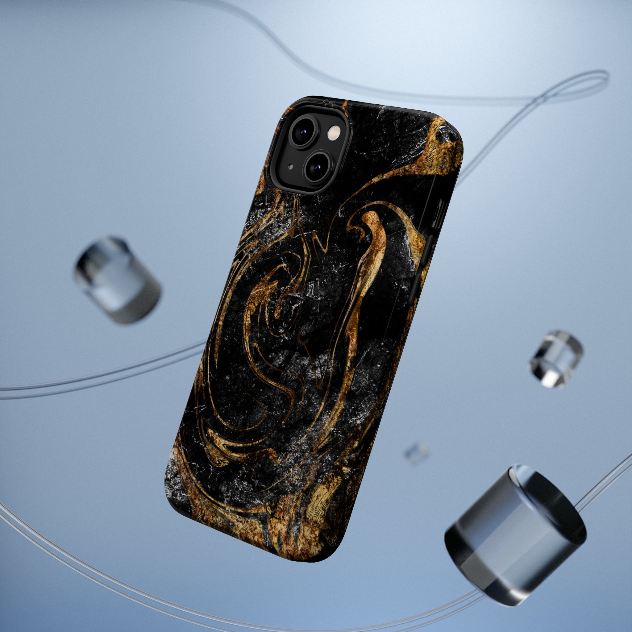 Golden Liquid Marble - MagSafe Cases - phone cases