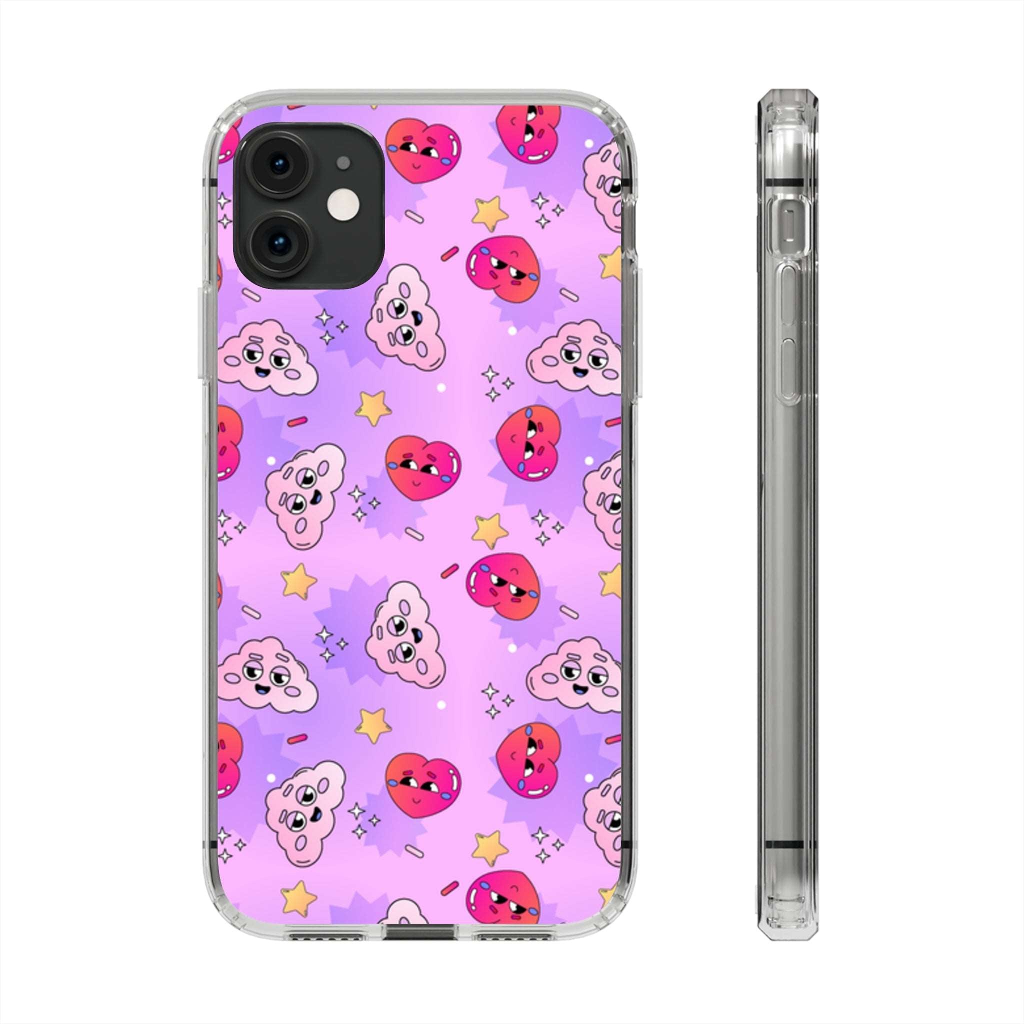 Clouds & Hearts - iPhone Clear Cases iPhone 11 Without gift packaging - phone cases