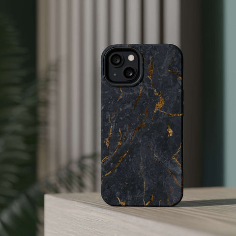 Black Golden Marble - MagSafe Cases - phone cases