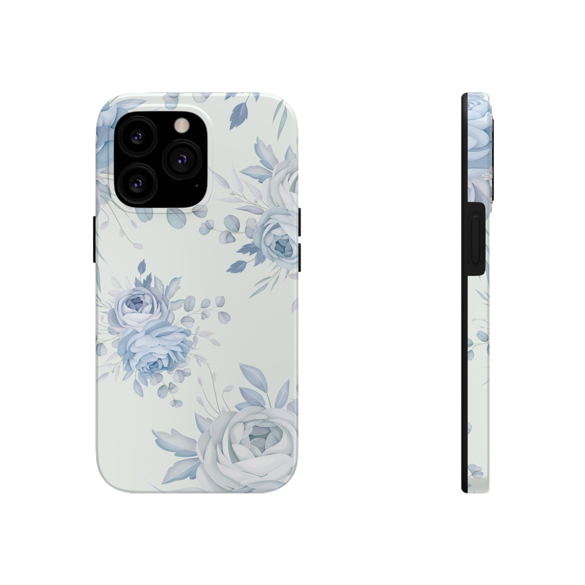 Classic Blue Floral - iPhone Tough Cases iPhone 13 Pro - phone cases