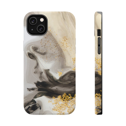 Gold Glitter - MagSafe Cases iPhone 14 Plus Matte - phone cases