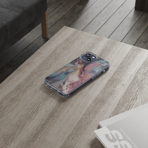 Liquid colored marble - iPhone Clear Cases - phone cases