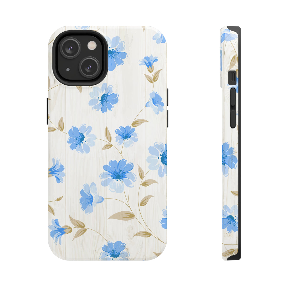 Blue Floral - iPhone Tough Cases iPhone 14 - phone cases