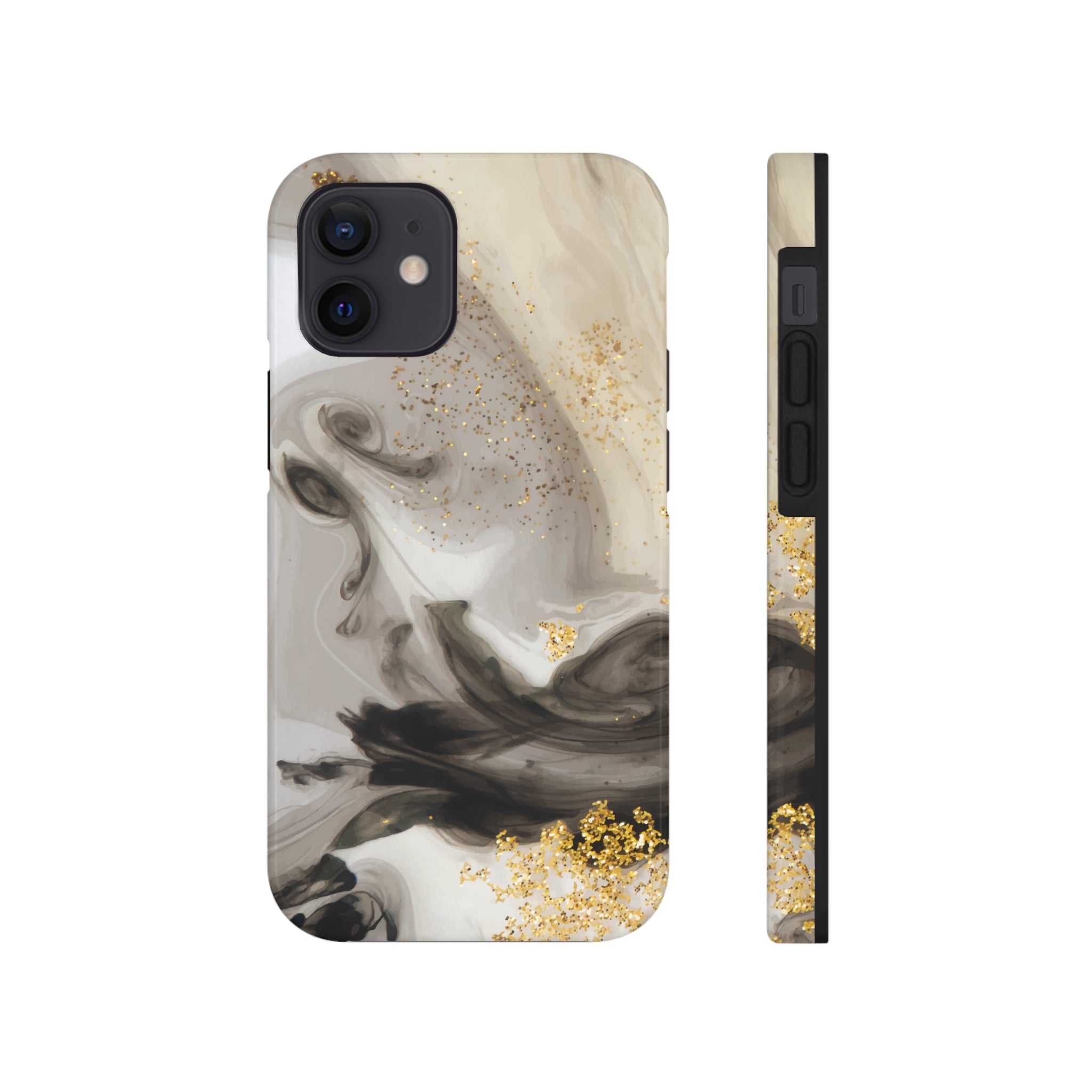 Gold Glitter - iPhone Tough Cases iPhone 12 Mini - phone cases