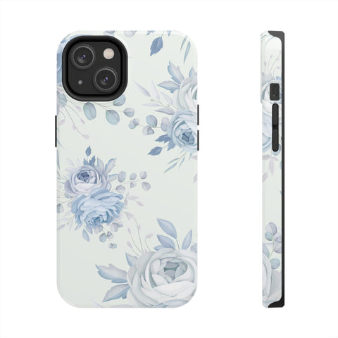 Classic Blue Floral - iPhone Tough Cases iPhone 14 - phone cases