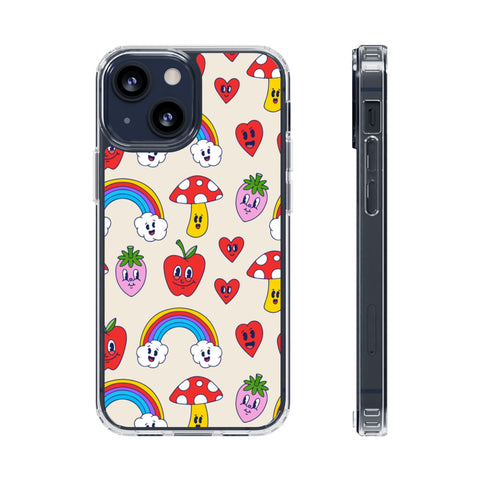 Rainbow With Fruits - iPhone Clear Cases iPhone 13 Mini Without gift packaging - phone cases