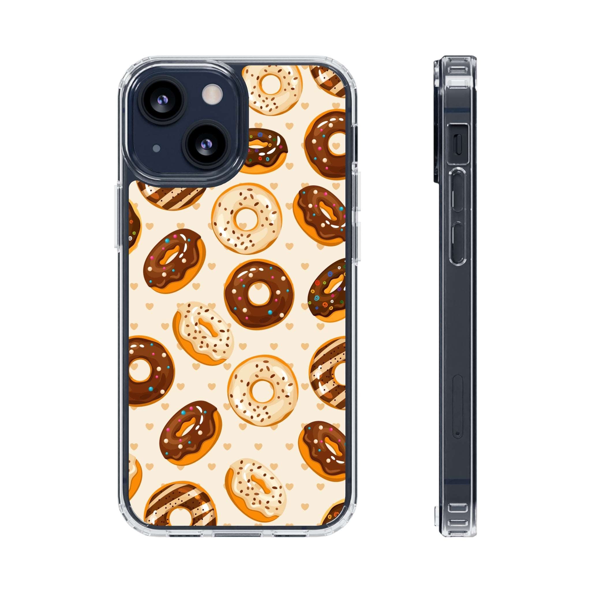 Chocolate Donuts - iPhone Clear Cases iPhone 13 Mini Without gift packaging - phone cases