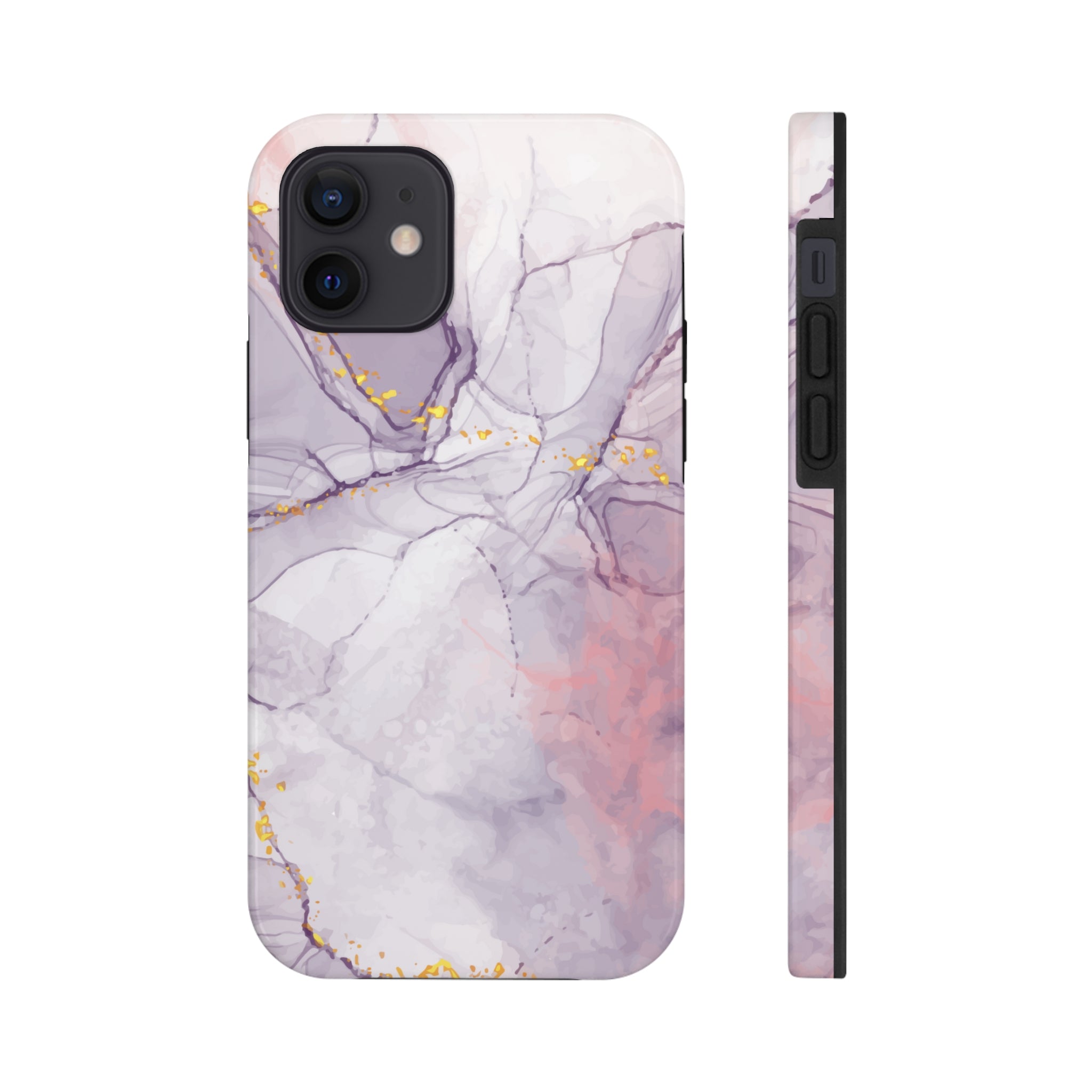 White Liquid Marble - iPhone Tough Cases iPhone 12 - phone cases