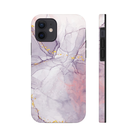 White Liquid Marble - iPhone Tough Cases iPhone 12 - phone cases