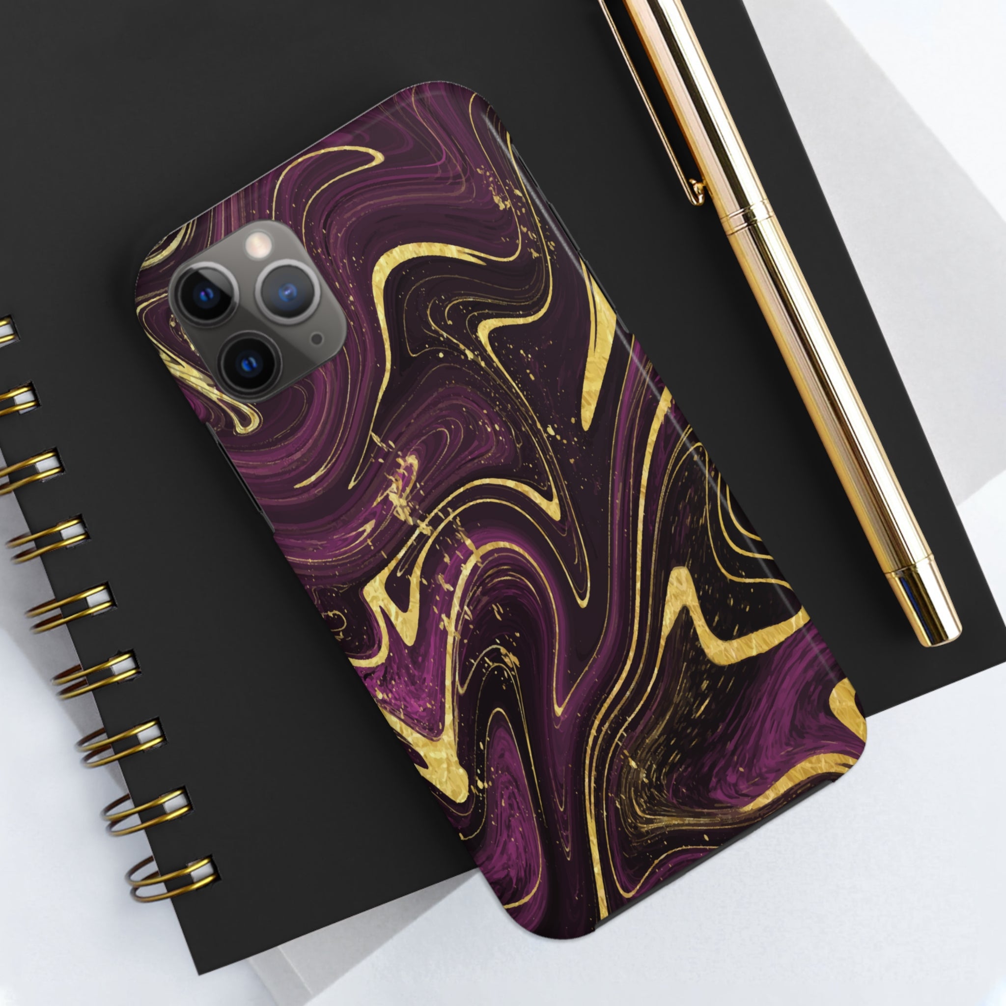 Golden liquid marble - iPhone Tough Cases - phone cases