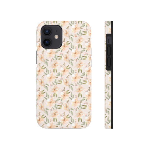 Pink Floral - iPhone Tough Cases iPhone 12 Mini - phone cases