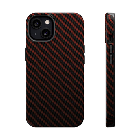 Red carbon fiber - MagSafe Cases iPhone 13 Glossy - phone cases