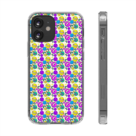 Colourful Emoticons - iPhone Clear Cases iPhone 12 Mini Without gift packaging - phone cases