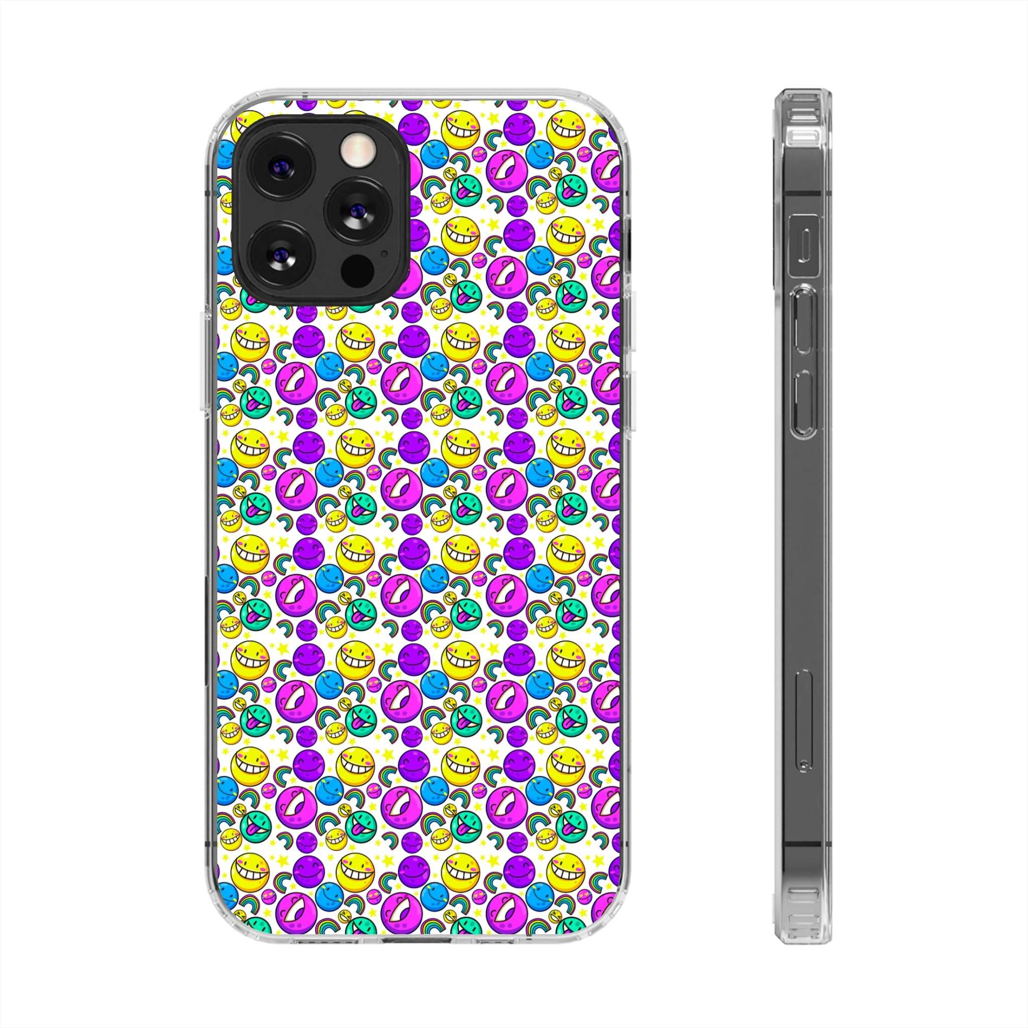 Colourful Emoticons - iPhone Clear Cases iPhone 12 Pro Without gift packaging - phone cases