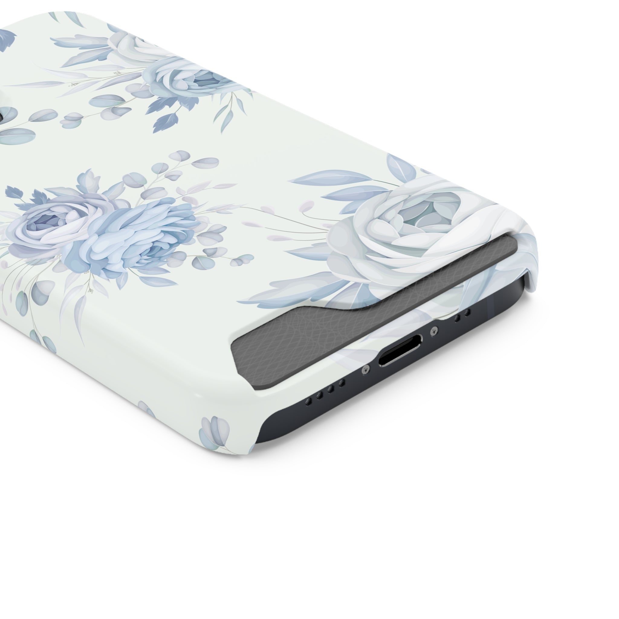 Classic Blue Floral - Card Holder Cases - phone cases