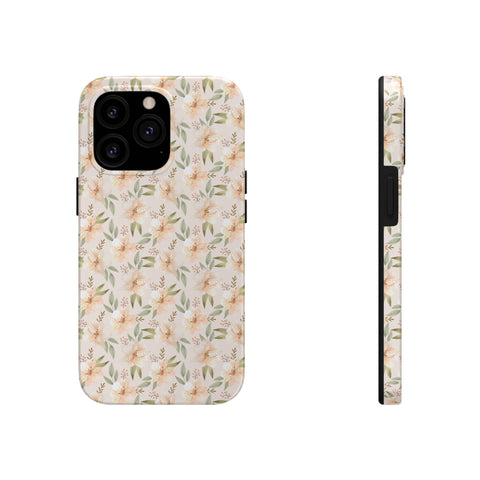 Pink Floral - iPhone Tough Cases iPhone 13 Pro - phone cases