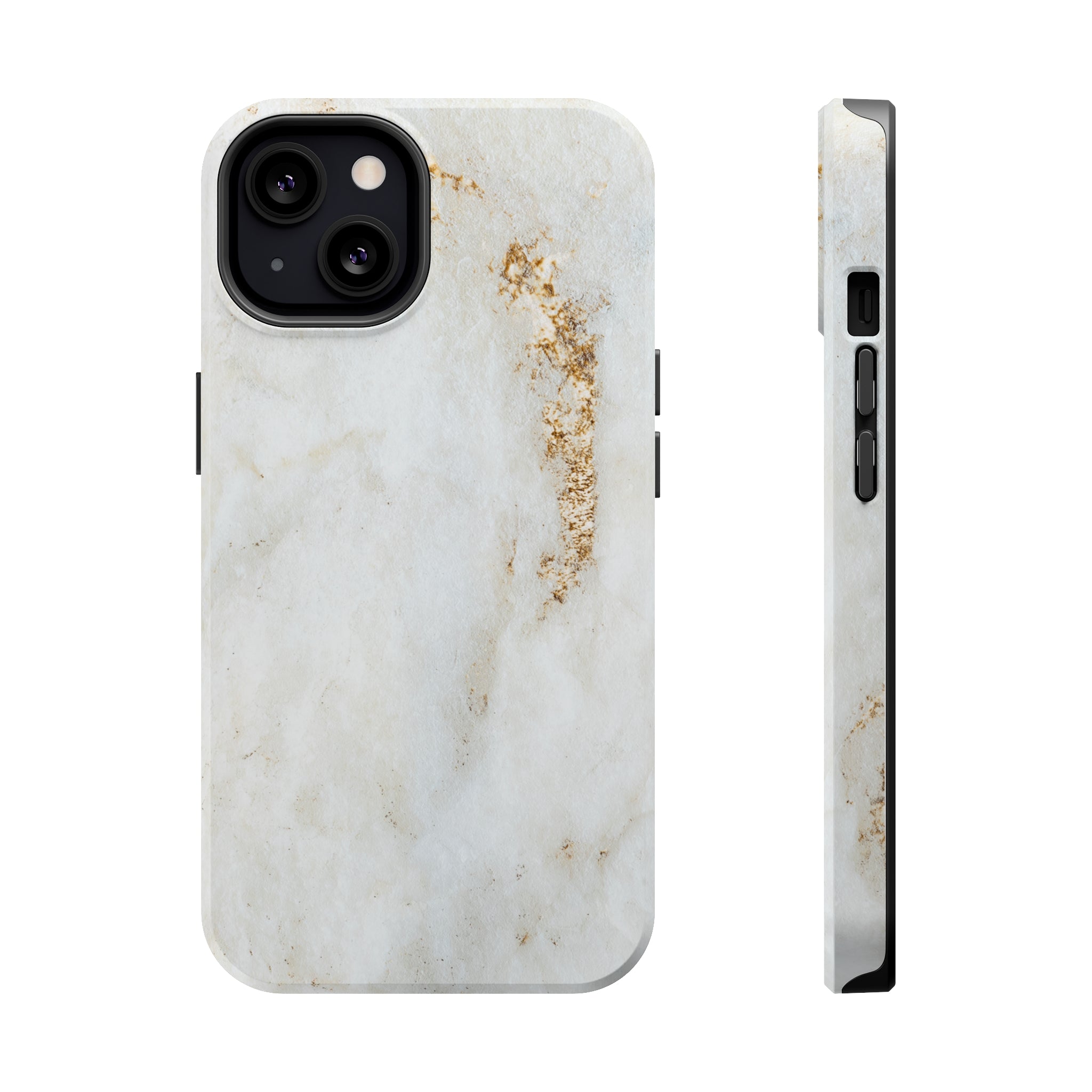 White Golden Marble - MagSafe Cases iPhone 13 Glossy - phone cases