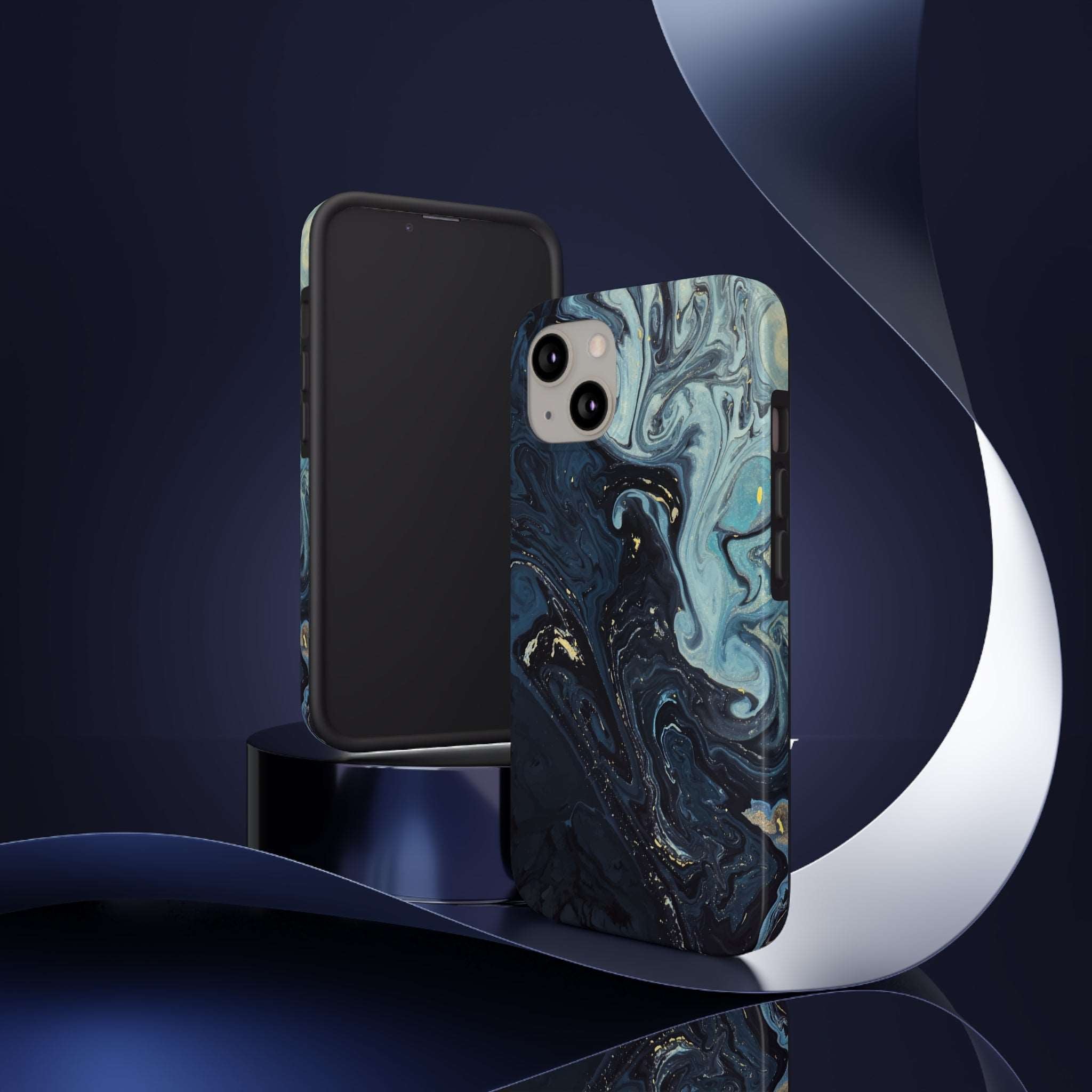 Blue liquid - iPhone Tough Cases - phone cases