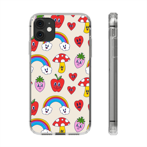 Rainbow With Fruits - iPhone Clear Cases iPhone 11 Without gift packaging - phone cases