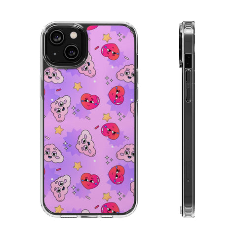 Clouds & Hearts - iPhone Clear Cases iPhone 14 Plus Without gift packaging - phone cases