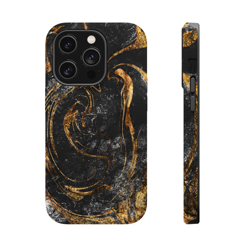 Golden Liquid Marble - MagSafe Cases iPhone 14 Pro Matte - phone cases