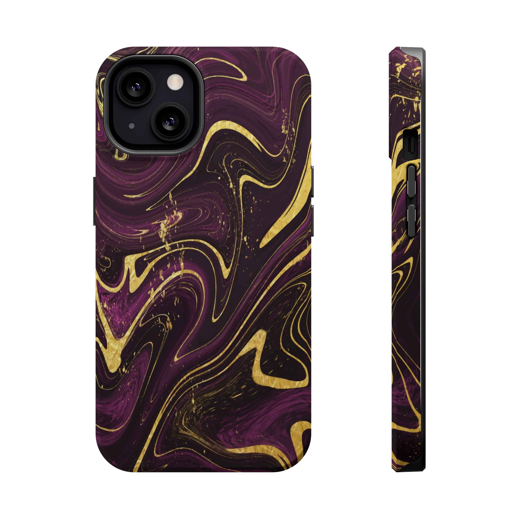 Golden liquid marble - MagSafe Cases iPhone 13 Matte - phone cases