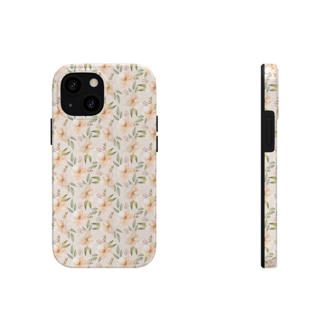 Pink Floral - iPhone Tough Cases iPhone 13 Mini - phone cases