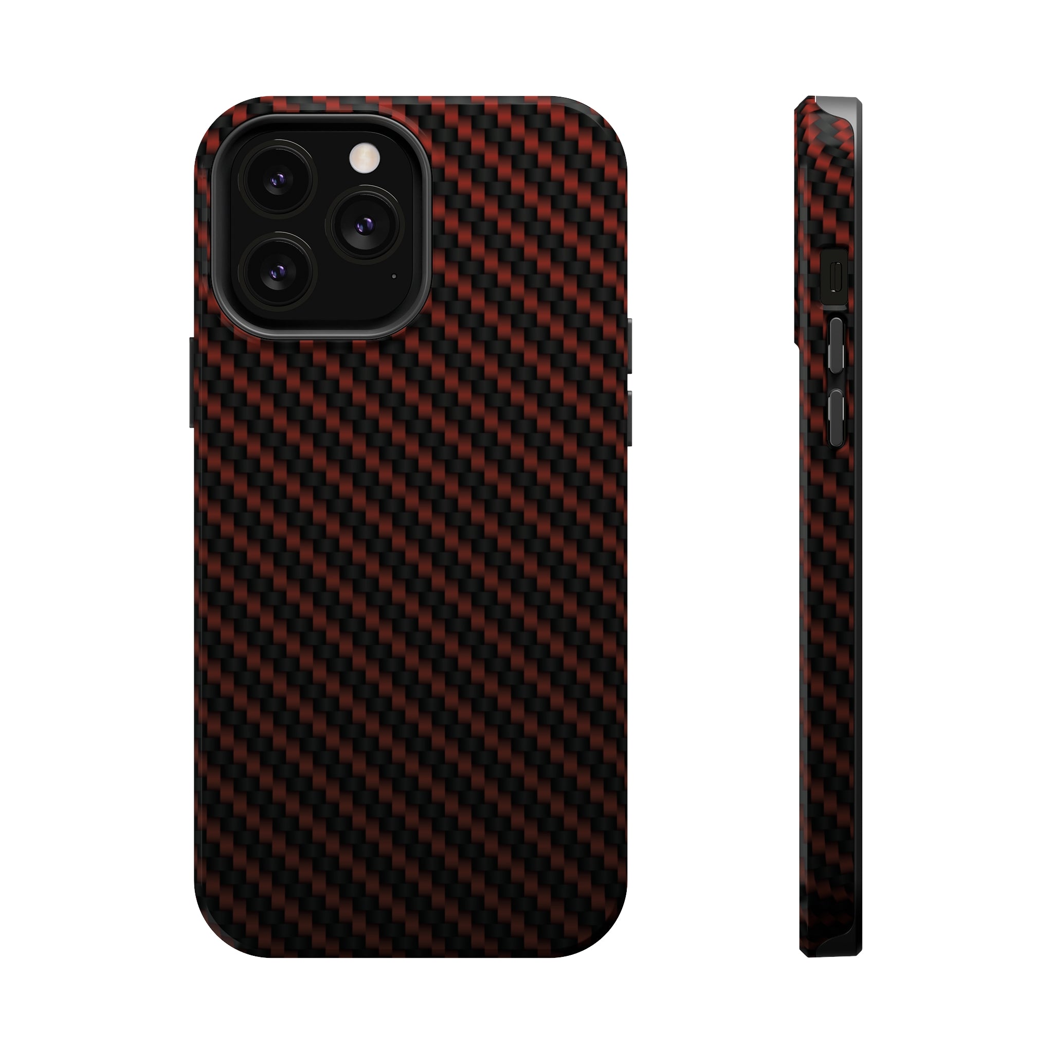 Red carbon fiber - MagSafe Cases iPhone 13 Pro Max Glossy - phone cases