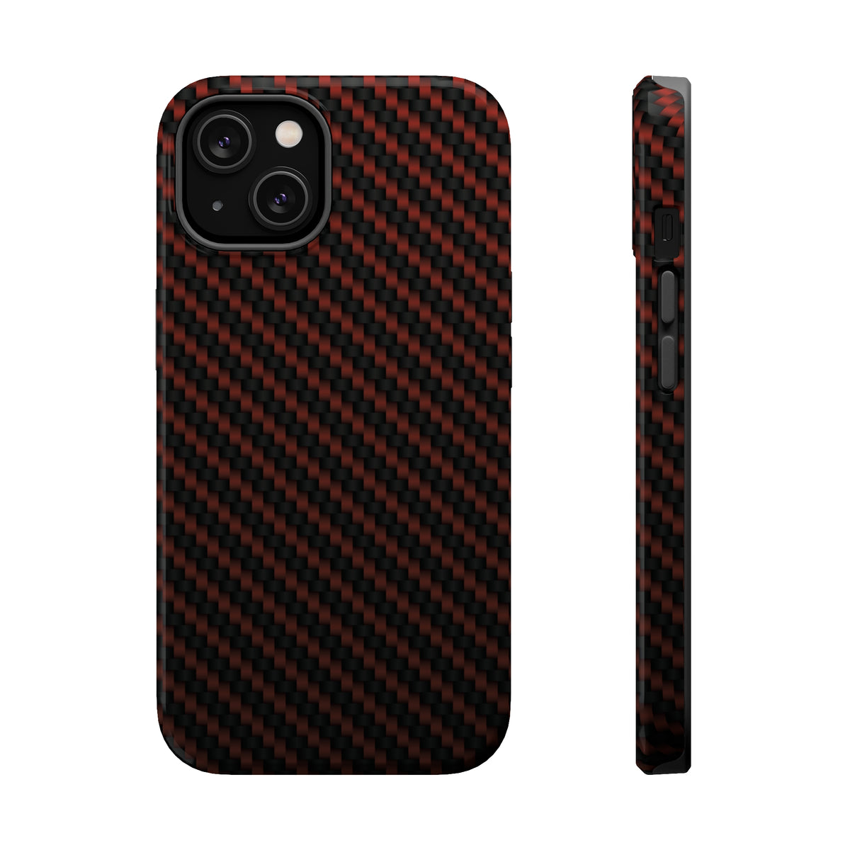 Red carbon fiber - MagSafe Cases iPhone 14 Glossy - phone cases