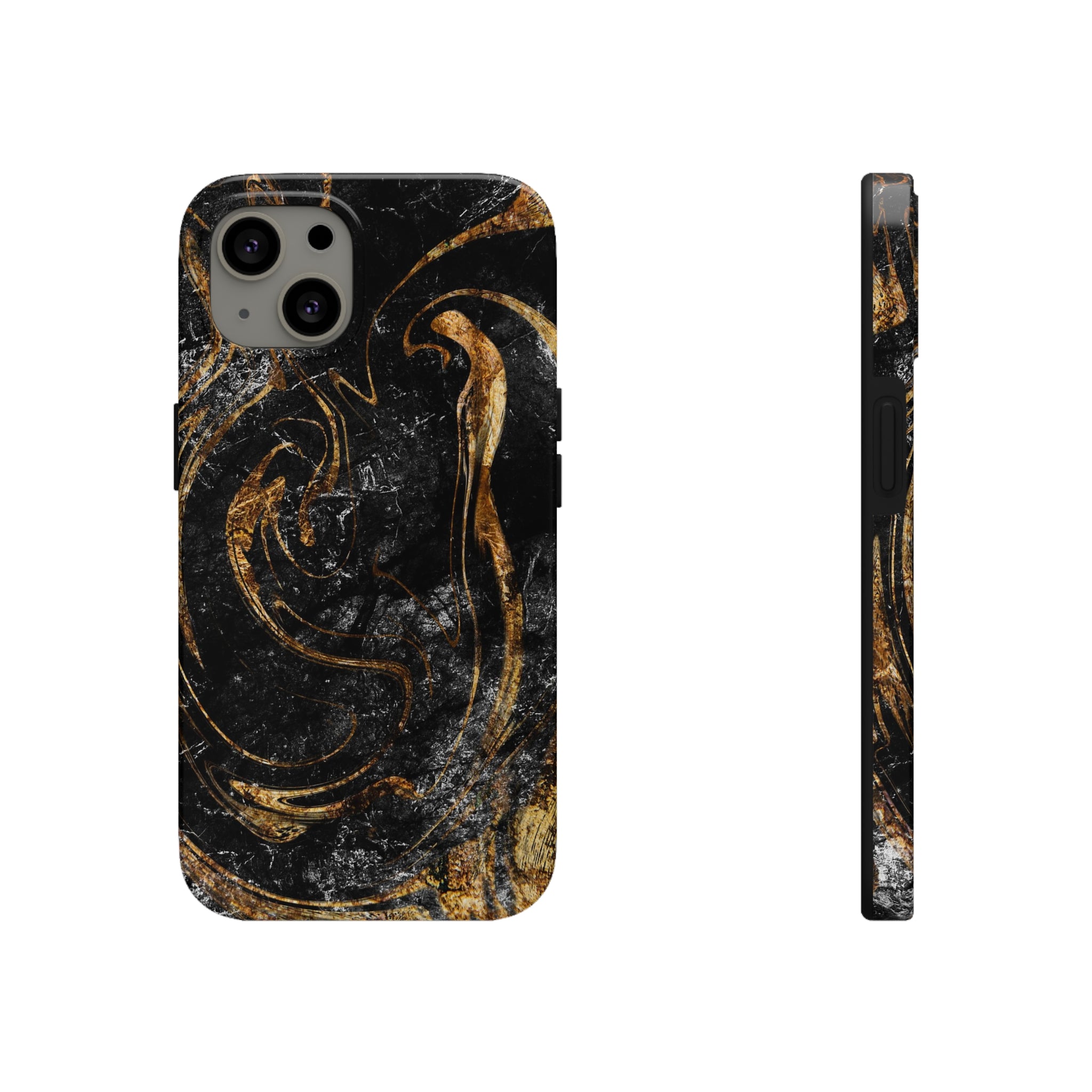 Golden Liquid Marble - iPhone Tough Cases iPhone 13 - phone cases