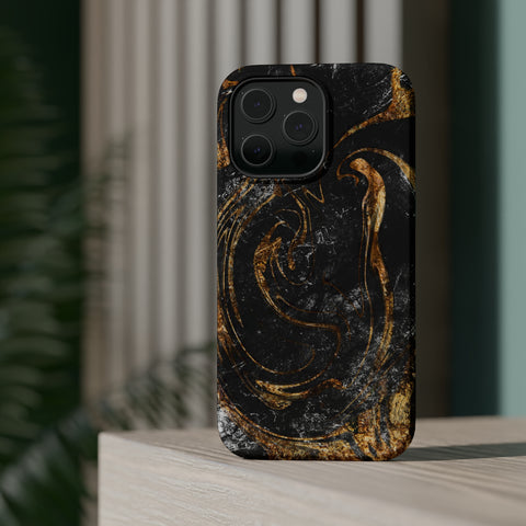 Golden Liquid Marble - MagSafe Cases - phone cases